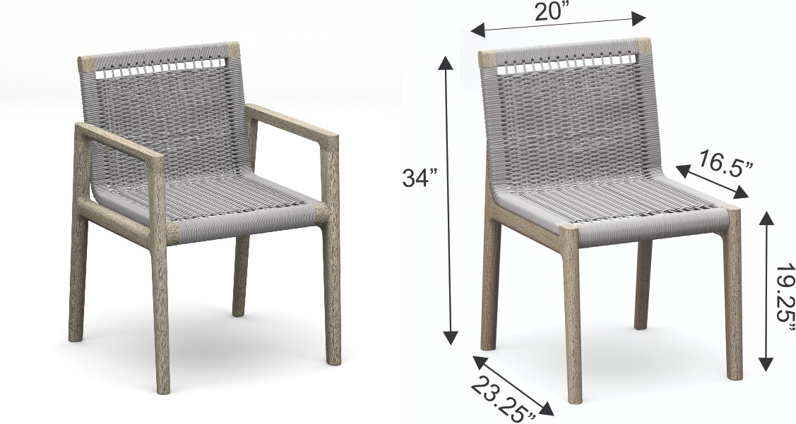 SemaWT Dining Chair (Weathered Teak)