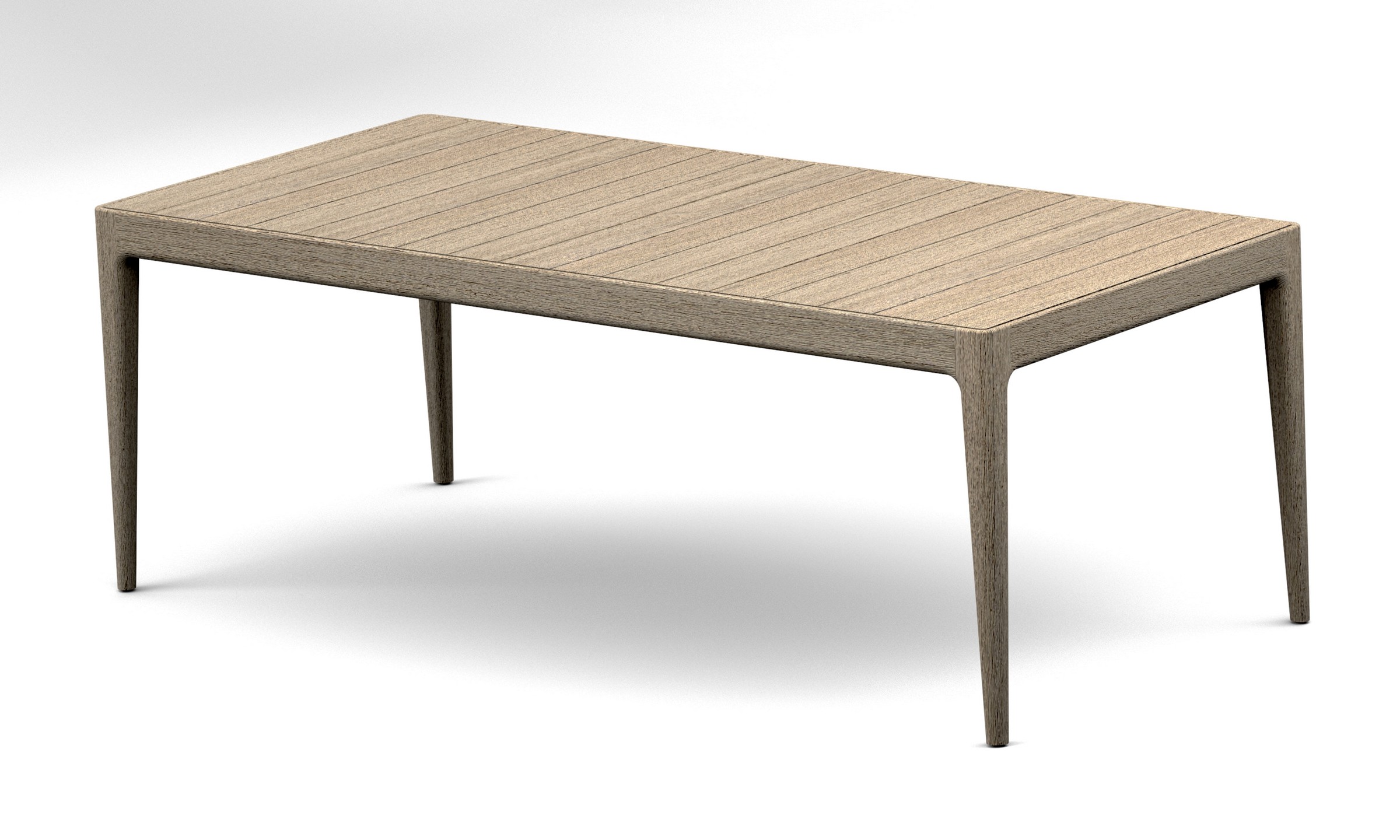 AmiloWT 84" Amilo Rectangle Weathered Teak Table